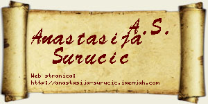 Anastasija Suručić vizit kartica